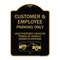 Signmission Parking Restriction Customer and Employee Parking Only Unauthorized Vehicles Towed at, BG-1824-23373 A-DES-BG-1824-23373 - alternate 1